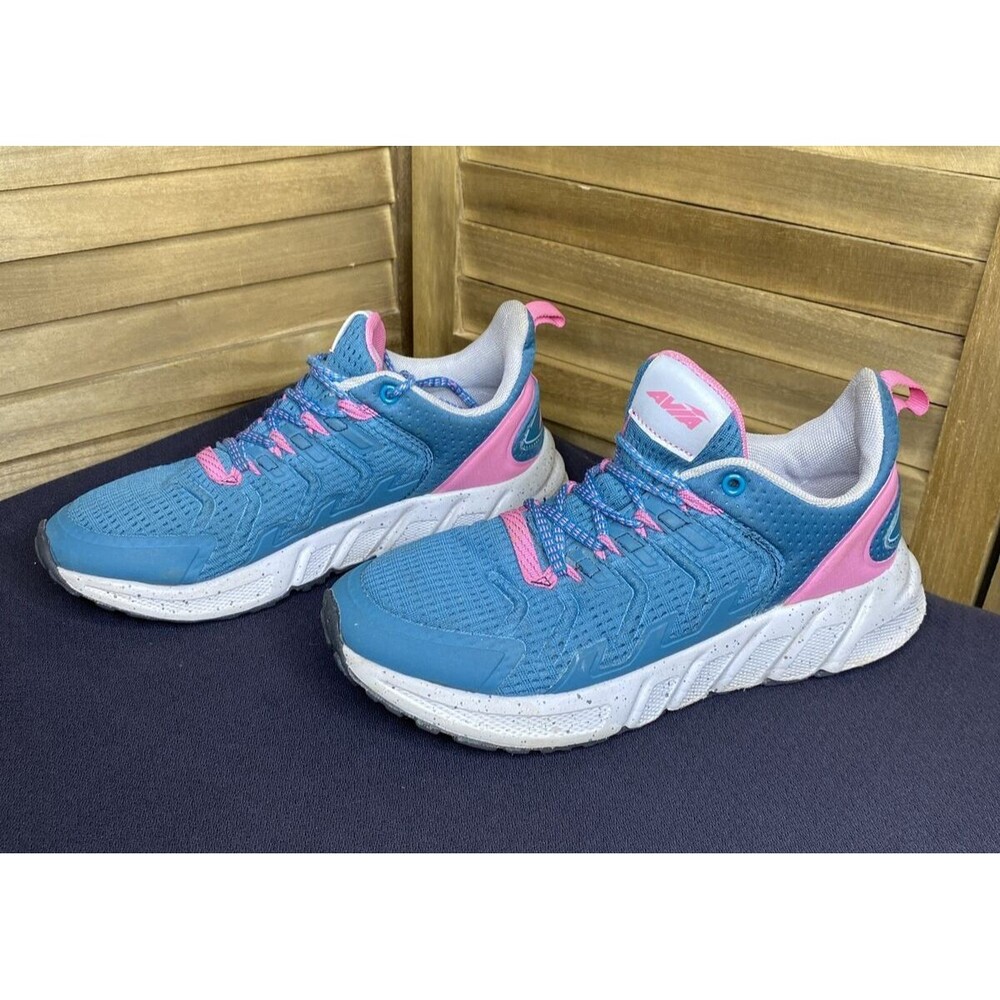 Avia Womens Sneakers 7.5 Athletic Shoes Trail Walker Comfort Memory Teal Blue